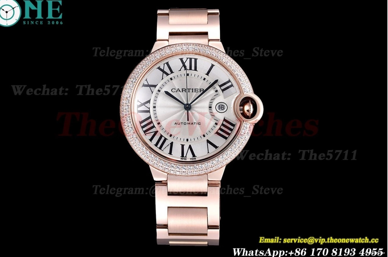 RG MY8215 De RG GDF Dial White Bleu Dia Ballon Cartier 42mm 0128